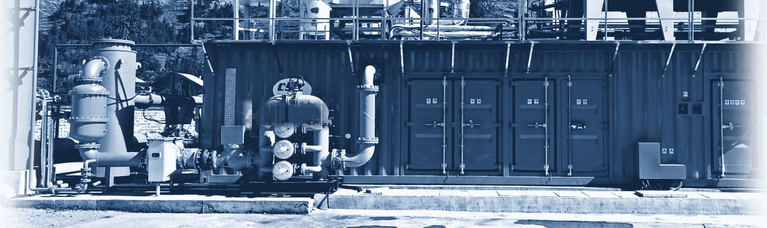 Containerised gas power plant installation